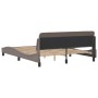 Bed frame with taupe gray fabric headboard 160x200 cm by , Beds and slatted bases - Ref: Foro24-373209, Price: 165,47 €, Disc...