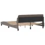 Bed frame with taupe gray fabric headboard 160x200 cm by , Beds and slatted bases - Ref: Foro24-373209, Price: 153,44 €, Disc...