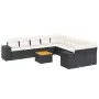 Set de sofás de jardín 11 pzas y cojines ratán sintético negro by , Garden sets - Ref: Foro24-3257967, Price: 644,03 €, Disco...