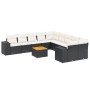 Set de sofás de jardín 11 pzas y cojines ratán sintético negro by , Garden sets - Ref: Foro24-3257967, Price: 641,36 €, Disco...