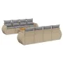 Set de sofás de jardín 9 pzas con cojines ratán sintético beige by , Garden sets - Ref: Foro24-3257256, Price: 613,41 €, Disc...