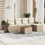 Juego de sofás jardín con cojines 6 pzas ratán sintético beige by , Garden sets - Ref: Foro24-3257311, Price: 442,48 €, Disco...