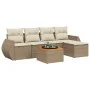 Juego de sofás jardín con cojines 6 pzas ratán sintético beige by , Garden sets - Ref: Foro24-3257311, Price: 442,48 €, Disco...
