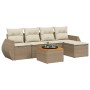 Juego de sofás jardín con cojines 6 pzas ratán sintético beige by , Garden sets - Ref: Foro24-3257311, Price: 436,19 €, Disco...