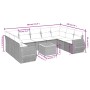 Set de sofás de jardín 10 pzas cojines ratán sintético negro by , Garden sets - Ref: Foro24-3257476, Price: 652,72 €, Discoun...