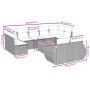 Set de sofás de jardín 10 pzas cojines ratán sintético negro by , Garden sets - Ref: Foro24-3257483, Price: 652,72 €, Discoun...