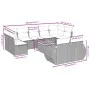Gartensofa-Set, 10-teilig, mit grauen Polstern aus synthetischem Rattan von , Gartensets - Ref: Foro24-3257488, Preis: 615,89...
