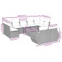Set de sofás de jardín 10 pzas con cojines ratán sintético gris by , Garden sets - Ref: Foro24-3257488, Price: 625,21 €, Disc...