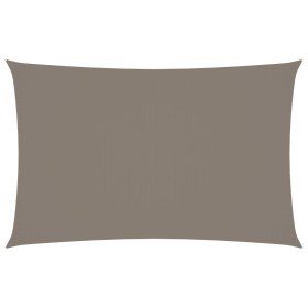 Toldo de vela rectangular tela Oxford gris taupe 2,5x5 m