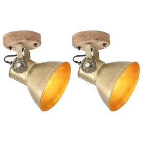 Industrielle Wand-/Deckenlampen 2 Stück Messing 20x25 cm E27 von , Lampen - Ref: Foro24-320509, Preis: 62,45 €, Rabatt: %