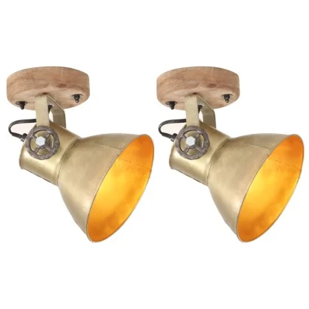 Industrielle Wand-/Deckenlampen 2 Stück Messing 20x25 cm E27 von , Lampen - Ref: Foro24-320509, Preis: 62,45 €, Rabatt: %