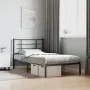 Estructura de cama con cabecero metal negro 100x190 cm de , Camas y somieres - Ref: Foro24-355555, Precio: 58,39 €, Descuento: %