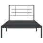 Bettgestell mit schwarzem Metallkopfteil 100x190 cm von , Betten und Lattenroste - Ref: Foro24-355555, Preis: 58,39 €, Rabatt: %
