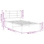 Estructura de cama con cabecero metal negro 100x190 cm de , Camas y somieres - Ref: Foro24-355555, Precio: 59,14 €, Descuento: %
