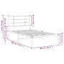 Estructura de cama con cabecero metal negro 100x190 cm de , Camas y somieres - Ref: Foro24-355555, Precio: 58,39 €, Descuento: %