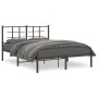 Estructura de cama con cabecero metal negro 140x200 cm de , Camas y somieres - Ref: Foro24-355562, Precio: 105,60 €, Descuent...