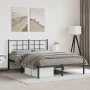 Estructura de cama con cabecero metal negro 140x200 cm de , Camas y somieres - Ref: Foro24-355562, Precio: 105,60 €, Descuent...
