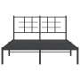 Bettgestell mit schwarzem Metallkopfteil 140x200 cm von , Betten und Lattenroste - Ref: Foro24-355562, Preis: 106,04 €, Rabat...