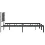 Estructura de cama con cabecero metal negro 140x200 cm de , Camas y somieres - Ref: Foro24-355562, Precio: 105,60 €, Descuent...