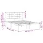 Estructura de cama con cabecero metal negro 140x200 cm de , Camas y somieres - Ref: Foro24-355562, Precio: 105,60 €, Descuent...