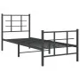 Bettgestell mit Kopfteil und schwarzem Metallfußteil 75x190 cm von , Betten und Lattenroste - Ref: Foro24-355569, Preis: 62,3...