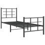 Bettgestell mit Kopfteil und schwarzem Metallfußteil 75x190 cm von , Betten und Lattenroste - Ref: Foro24-355569, Preis: 63,3...