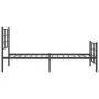 Bettgestell mit Kopfteil und schwarzem Metallfußteil 75x190 cm von , Betten und Lattenroste - Ref: Foro24-355569, Preis: 62,3...