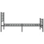 Bettgestell mit Kopfteil und schwarzem Metallfußteil 75x190 cm von , Betten und Lattenroste - Ref: Foro24-355569, Preis: 63,3...