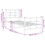 Bettgestell mit Kopfteil und schwarzem Metallfußteil 75x190 cm von , Betten und Lattenroste - Ref: Foro24-355569, Preis: 63,3...