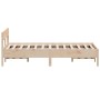 Bed frame with solid pine wood headboard 120x190 cm by , Beds and slatted bases - Ref: Foro24-842774, Price: 108,45 €, Discou...