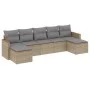 Juego de sofás jardín con cojines beige mezcla 7 pzas ratán PE de , Conjuntos de jardín - Ref: Foro24-3226234, Precio: 385,52...