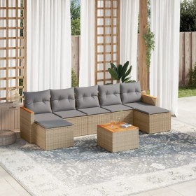 Garden sofa set with beige cushions mix 8 pieces PE rattan by , Garden sets - Ref: Foro24-3226241, Price: 420,43 €, Discount: %