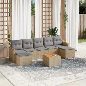 Garden sofa set with beige cushions mix 8 pieces PE rattan by , Garden sets - Ref: Foro24-3226241, Price: 423,20 €, Discount: %
