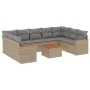 Garden sofa set with beige cushions 10 pieces synthetic rattan by , Garden sets - Ref: Foro24-3226283, Price: 591,53 €, Disco...