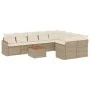 Gartensofa-Set mit beigen Kissen, 10-teilig, synthetisches Rattan von , Gartensets - Ref: Foro24-3226310, Preis: 645,50 €, Ra...