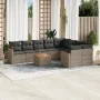 10-piece garden sofa set with gray synthetic rattan cushions by , Garden sets - Ref: Foro24-3226312, Price: 569,18 €, Discoun...