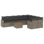 10-piece garden sofa set with gray synthetic rattan cushions by , Garden sets - Ref: Foro24-3226312, Price: 569,18 €, Discoun...