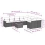10-piece garden sofa set with gray synthetic rattan cushions by , Garden sets - Ref: Foro24-3226312, Price: 569,18 €, Discoun...