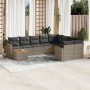 10-teilige Gartensofagarnitur mit grauen synthetischen Rattankissen von , Gartensets - Ref: Foro24-3226319, Preis: 561,92 €, ...