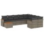 10-teilige Gartensofagarnitur mit grauen synthetischen Rattankissen von , Gartensets - Ref: Foro24-3226319, Preis: 561,92 €, ...