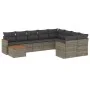 Set de sofás de jardín 10 pzas con cojines ratán sintético gris de , Conjuntos de jardín - Ref: Foro24-3226319, Precio: 570,7...