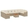 11-piece garden sofa set with beige synthetic rattan cushions by , Garden sets - Ref: Foro24-3226331, Price: 705,01 €, Discou...