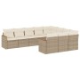 Garden sofa set with beige cushions 10 pieces synthetic rattan by , Garden sets - Ref: Foro24-3226338, Price: 624,30 €, Disco...