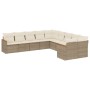 Juego de sofás jardín con cojines beige 10 pzas ratán sintético de , Conjuntos de jardín - Ref: Foro24-3226352, Precio: 624,5...
