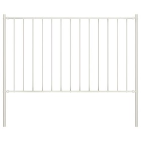 Fence panel and posts white powder coated steel 1.7x1m by vidaXL, fence panels - Ref: Foro24-145216, Price: 54,66 €, Discount: %