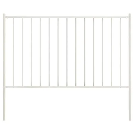 Panel de valla y postes acero recubrimiento polvo blanco 1,7x1m de vidaXL, Paneles de vallas - Ref: Foro24-145216, Precio: 54...