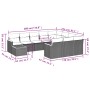 Gartensofa-Set mit beigem Kissenmix, 11-teilig aus PE-Rattan von , Gartensets - Ref: Foro24-3226367, Preis: 658,34 €, Rabatt: %