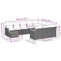 Gartensofa-Set mit beigem Kissenmix, 11-teilig aus PE-Rattan von , Gartensets - Ref: Foro24-3226367, Preis: 659,05 €, Rabatt: %