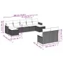 8-piece garden sofa set and black synthetic rattan cushions by , Garden sets - Ref: Foro24-3226371, Price: 469,33 €, Discount: %