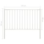 Zaunelement und Pfosten aus weiß pulverbeschichtetem Stahl, 1,7 x 1 m von vidaXL, Zaunpaneele - Ref: Foro24-145216, Preis: 54...